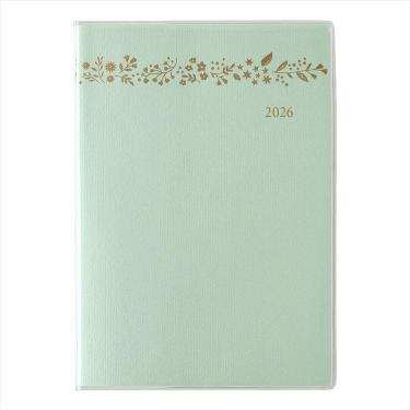2026年1月始まり手帳 月間 B6 ペイジェム アイダにメモ グリーン