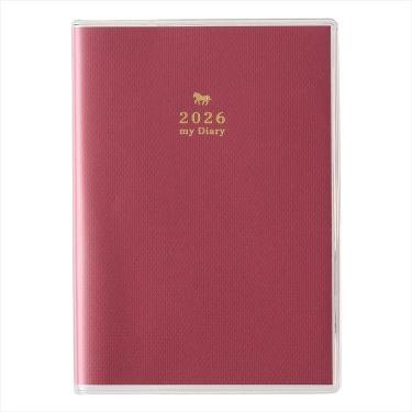 2026年1月始まり 小型 メモリー日記 レッド