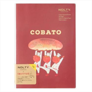 NOLTYノート×コバトパン工場 A5 方眼 クリーム用紙 レッド