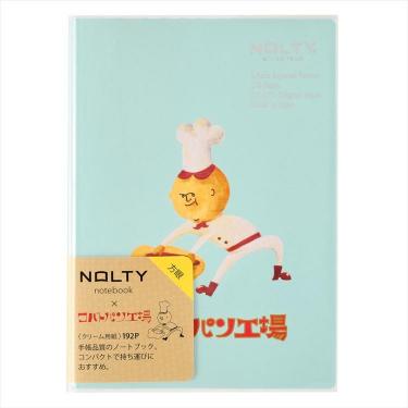 NOLTYノート×コバトパン工場 A6 方眼 クリーム用紙 ライトブルー
