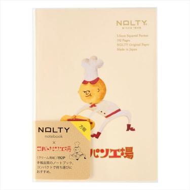 NOLTYノート×コバトパン工場 A6 方眼 クリーム用紙 ホワイト