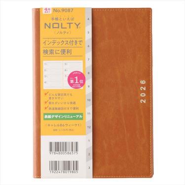 2026年4月始まり手帳 月間 B6 NOLTY キャレル1 キャメル