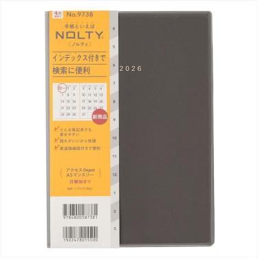 2026年4月始まり手帳 月間 A5 NOLTY アクセス Depot 日曜始まり ブラック