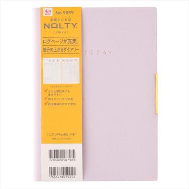 2026年4月始まり手帳 月間 B6 NOLTY エクリ Plus メモ ライラック