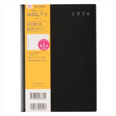 2026年4月始まり手帳 週間レフト B6 NOLTY エクリ ブラック