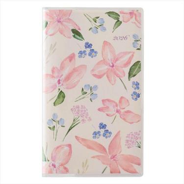 2026年4月始まり手帳 月間 B7 ペイジェム リュミエール スリム-i 日曜始まり コーラルピンク