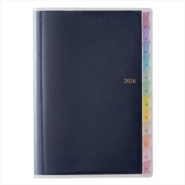 2026年4月始まり手帳 月間 B6 ペイジェム 週間方眼メモ ネイビー
