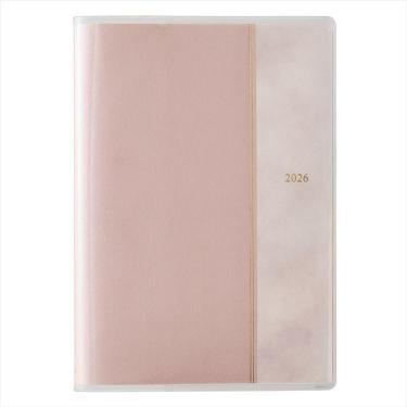 2026年4月始まり手帳 月間 B6 ペイジェム 週間方眼メモ ピンク
