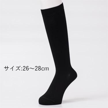 メンズ うずまいて血行を促すソックス ブラック 26～28cm
