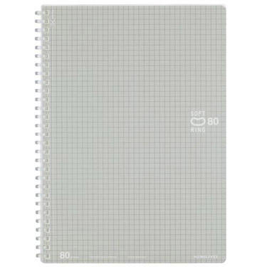 コクヨ ソフトリングノート 方眼罫 80枚 B5 銀