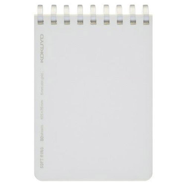 ソフトリングメモ 方眼ドット罫 80枚 A7 透明