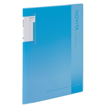 クリヤーブック ノビータ 固定式 A4 40枚 ライトブルー