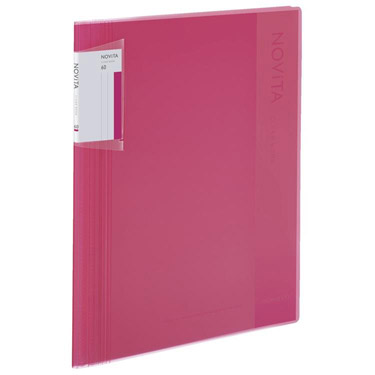 クリヤーブック ノビータ 固定式 A4 60枚 ピンク