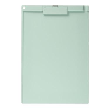 クリップボード 薄型 静音 A4短辺とじ グリーン