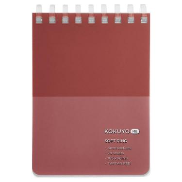 ソフトリングメモ A7変形 タータンレッド