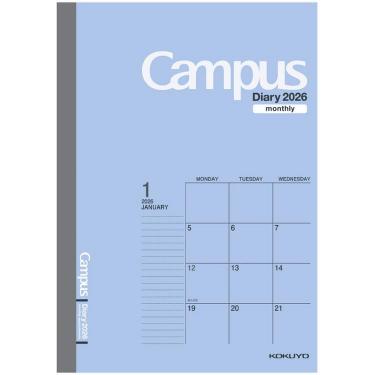 2025年12月始まり 月間 A5 キャンパスダイアリー スタンダード ブルー