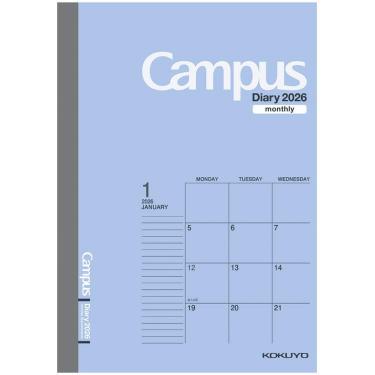 2025年12月始まり 月間 B6 キャンパスダイアリー スタンダード ブルー