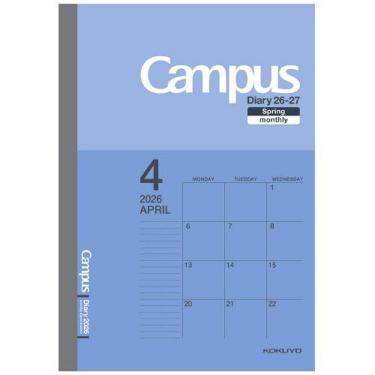 2026年4月始まり 月間 A5 キャンパスダイアリー スタンダード ブルー