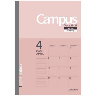 2026年4月始まり 月間 B5 キャンパスダイアリー スタンダード ピンク