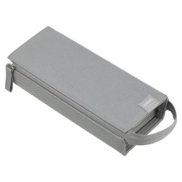 トレーになって一覧できるペンケース グレー