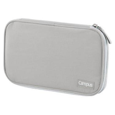 ノートのように開くペンケース グレー