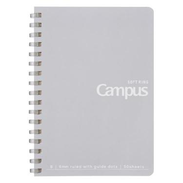 キャンパス ソフトリングノート A6 50枚 グレー