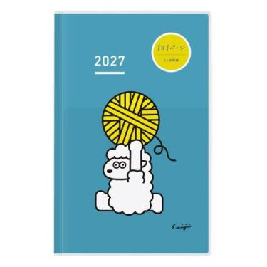 2027年1月始まり デイリー 1日1ページ A5 ジブン手帳DAYs 松本セイジ 羊柄 ブルー