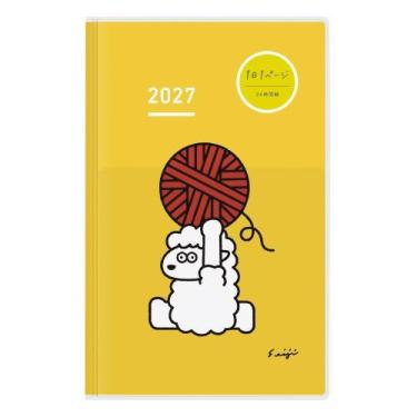 2027年1月始まり デイリー 1日1ページ A5 ジブン手帳DAYs 松本セイジ 羊柄 イエロー