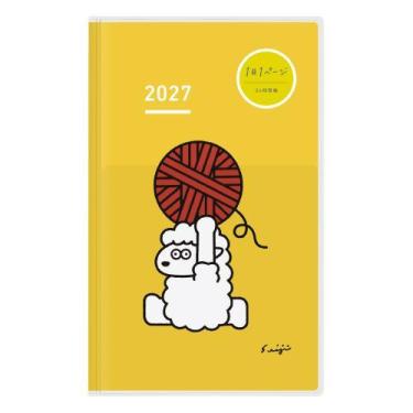 2027年1月始まり デイリー 1日1ページ B6 ジブン手帳DAYs ミニ 松本セイジ 羊柄 イエロー