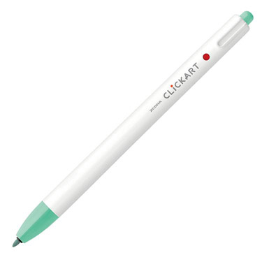 クリッカート ノック式水性カラーペン 単色 スタンダードカラー ミントグリーン