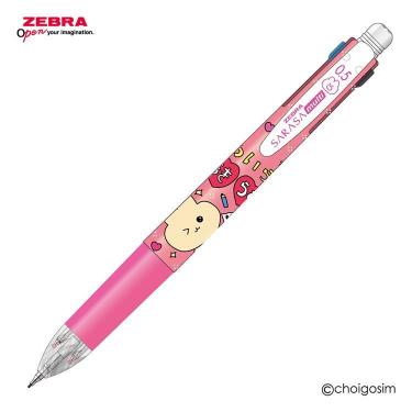 サラサマルチ 0.5 多機能ペン（4色ボールペン・シャープペン）0.5mm ゲルインク チェゴシム ピンク