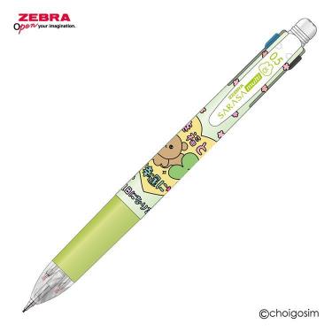 サラサマルチ 0.5 多機能ペン（4色ボールペン・シャープペン）0.5mm ゲルインク チェゴシム ライトグリーン