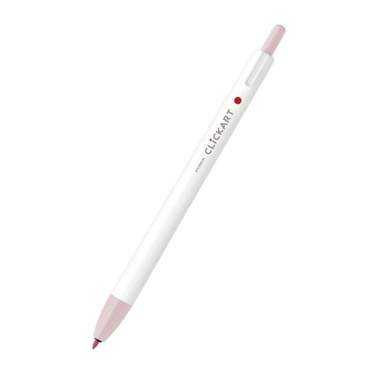 クリッカート ノック式水性カラーペン ペールカラー パウダーピンク