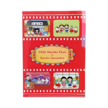クリアファイル A5 3P ちびまる子ちゃん×サンリオキャラクターズ