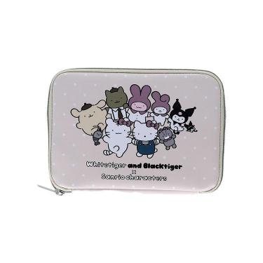 お薬ポーチ ホワイトタイガーとブラックタイガー×サンリオキャラクターズ ベージュ