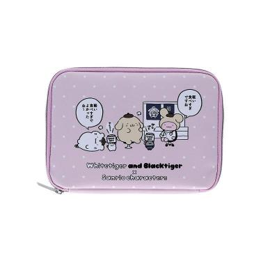 お薬ポーチ ホワイトタイガーとブラックタイガー×サンリオキャラクターズ ピンク