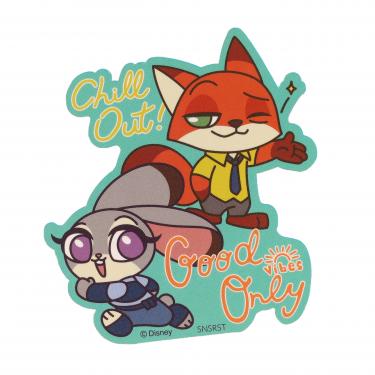 ステッカー ズートピア ニック&ジュディ グリーン