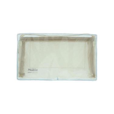 クリアメッシュボックスポーチ ミッテ オフホワイト