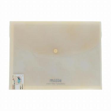 エンベロープ付きクリアファイル 7P A4 フホワイト