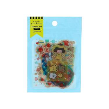 ケース入りステッカーセット mizutama×サンリオキャラクターズ ブルー