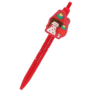 プレート付きボールペン 0.5mm 油性 mizutama×サンリオキャラクターズ いちごの王さま