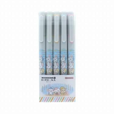 KIRE-NA（キレーナ） 蛍光ペン 水性 ちいかわ ペールトーン 5色セット ペールトーン