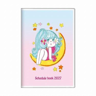 2026年10月始まり手帳 B7 月間 水森亜土 ブルー×ピンク(水森亜土