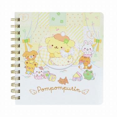 サンリオキャラクターズ 窓付きスクエアリングノート ポムポムプリン イエロー