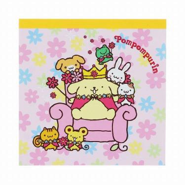サンリオキャラクターズ スクエアメモ ポムポムプリン ピンク