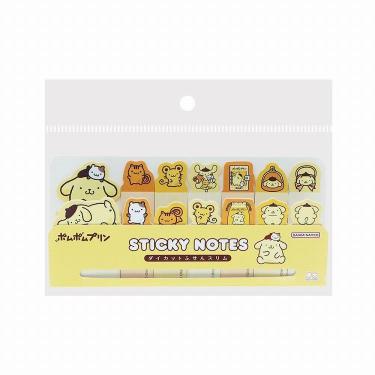サンリオキャラクターズ ダイカット付箋スリム ポムポムプリン イエロー