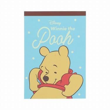 メモ B7 ディズニー くまのプーさん ブルー