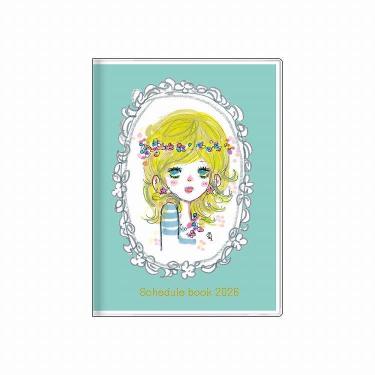 2025年12月始まり手帳 週間レフト B6 水森亜土 グリーン