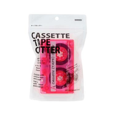 カセットテープカッター クリアピンク