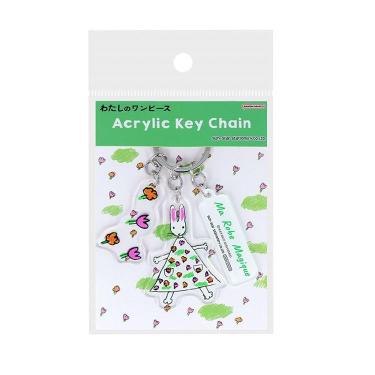 3連アクリルキーホルダー わたしのワンピース 花